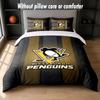Pittsburgh Penguins Design Bed Bedding Set 1 Duvet Cover + 2 Pillowcases Soft Breathable Household Bed Linens