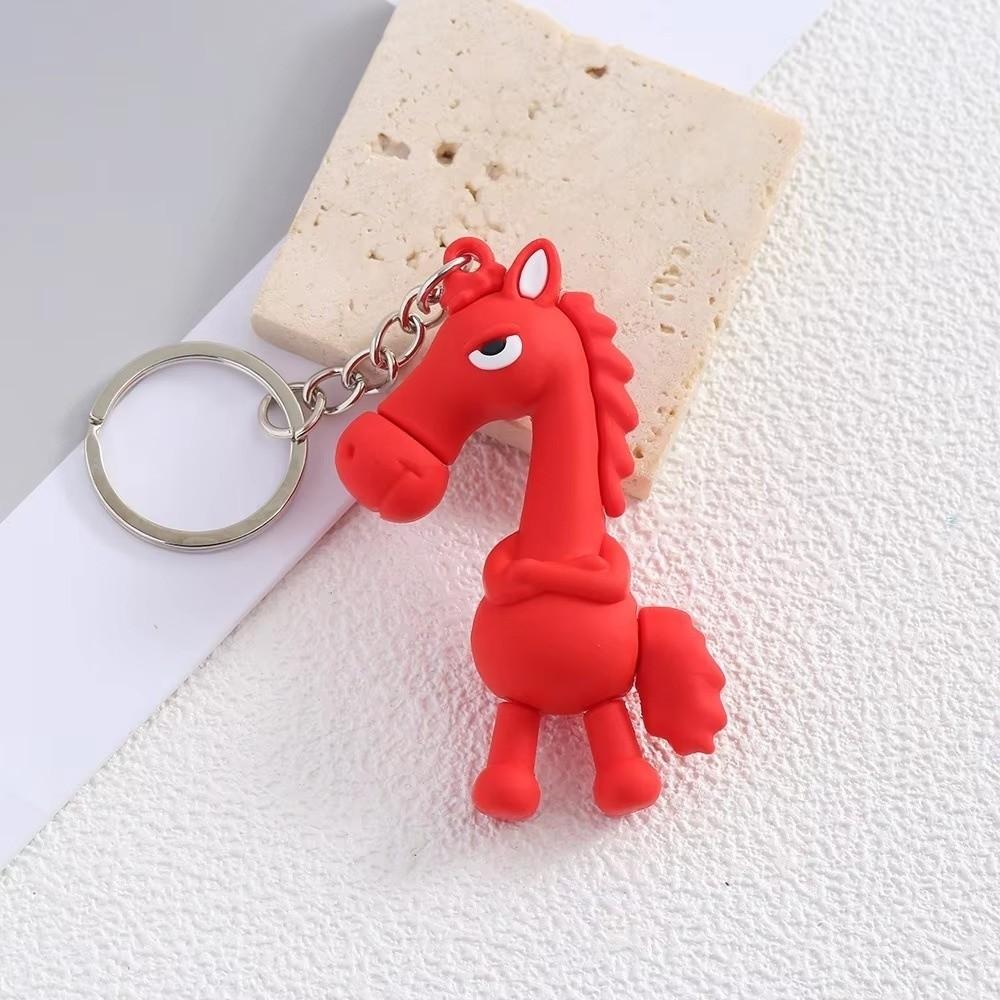 Chinese Mascot Dolls Horse Pendant Keychain Cartoon The Chosen Black Horse Bag Pendant  Bag Decor