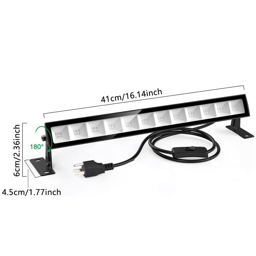 

УФ-светодиодный сценический черный свет ультрафиолетовый 24/48/96 Вт эффектный световой поток ультрафиолетовая лампа флуоресцентный сценический свет для вечеринки на Хэллоуин неоновый UK Plug