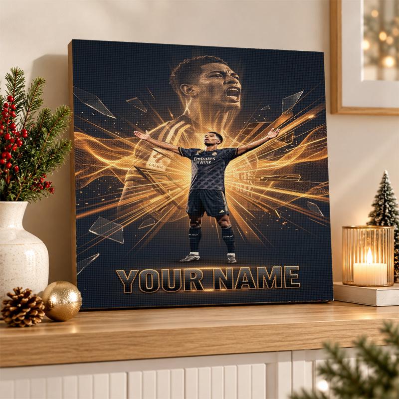 Jude Bellingham Custom Name Text 5D Diamond Painting Kit DIY Full Drill Diamond Art Decoration