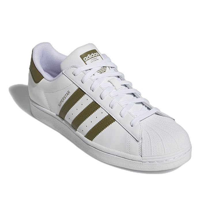 adidas Superstar White Focus Olive Unisex-Sneaker Cloud-White HP5501