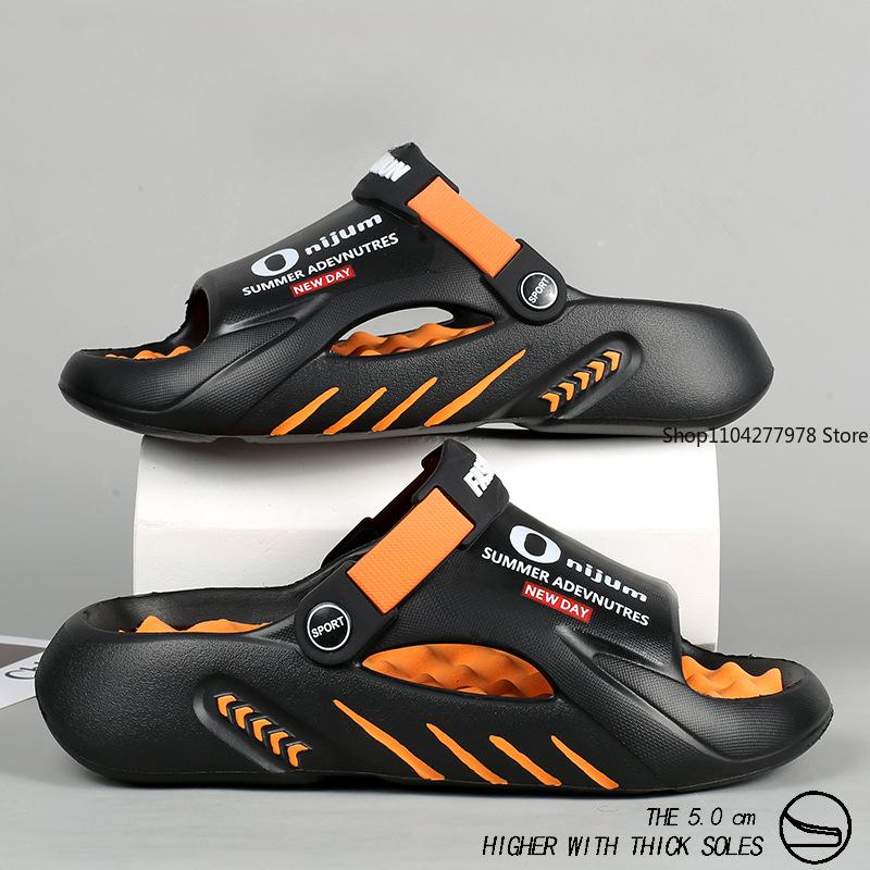Fashion Size 47 Men Slippers 2025 Summer EVA Soft-soled Platform Slides Sandals Indoor Outdoor Walking Beach Shoes Flip Flops Mens Shoes