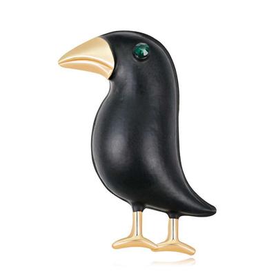 Spilla Corvo Nero Personalizzata, Creativa ed Elegante, Spilla Animale Versatile