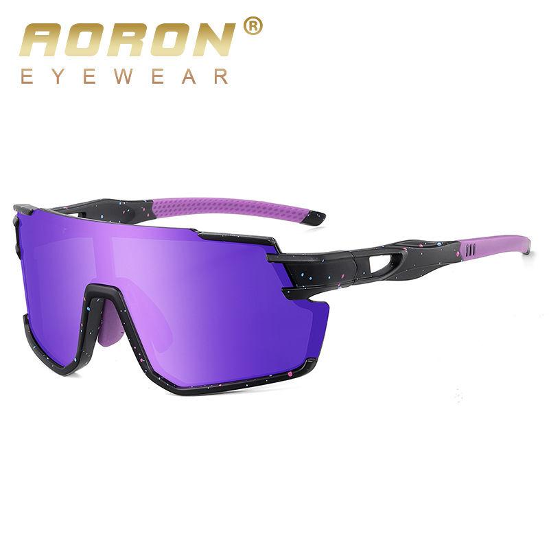 AORON Fashion Cycling Polarized Sunglasses Big Frame Windproof Skiing Glasses for Men Women Anti Glare Sport Fishing Goggles
