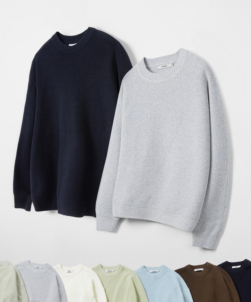 KIIMUIR Pure Cotton Washable Crew Neck Knit_7 Color