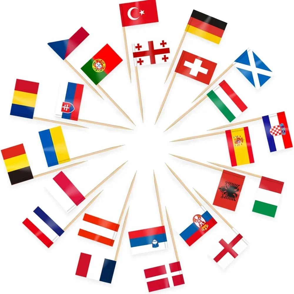 

Thailand Toothpick Flags Picks, 100 Pcs Small Tiny Croatia Cupcake Toppers Stick Flags Double-sided for World Cup, National Day