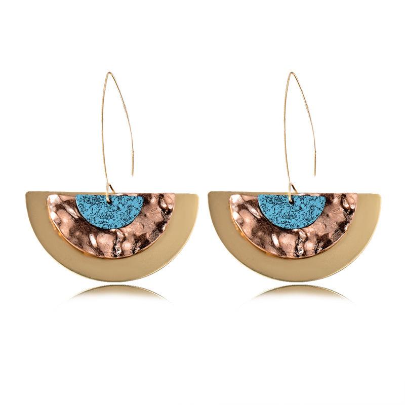 

Long Geometric Trendy Copper Earrings For Women Elegant And Design Modern