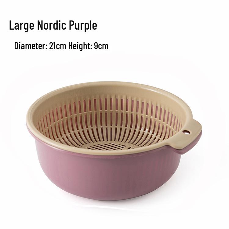 Extra Large Double-Layer Drain Basket for Kitchen & Vegetables