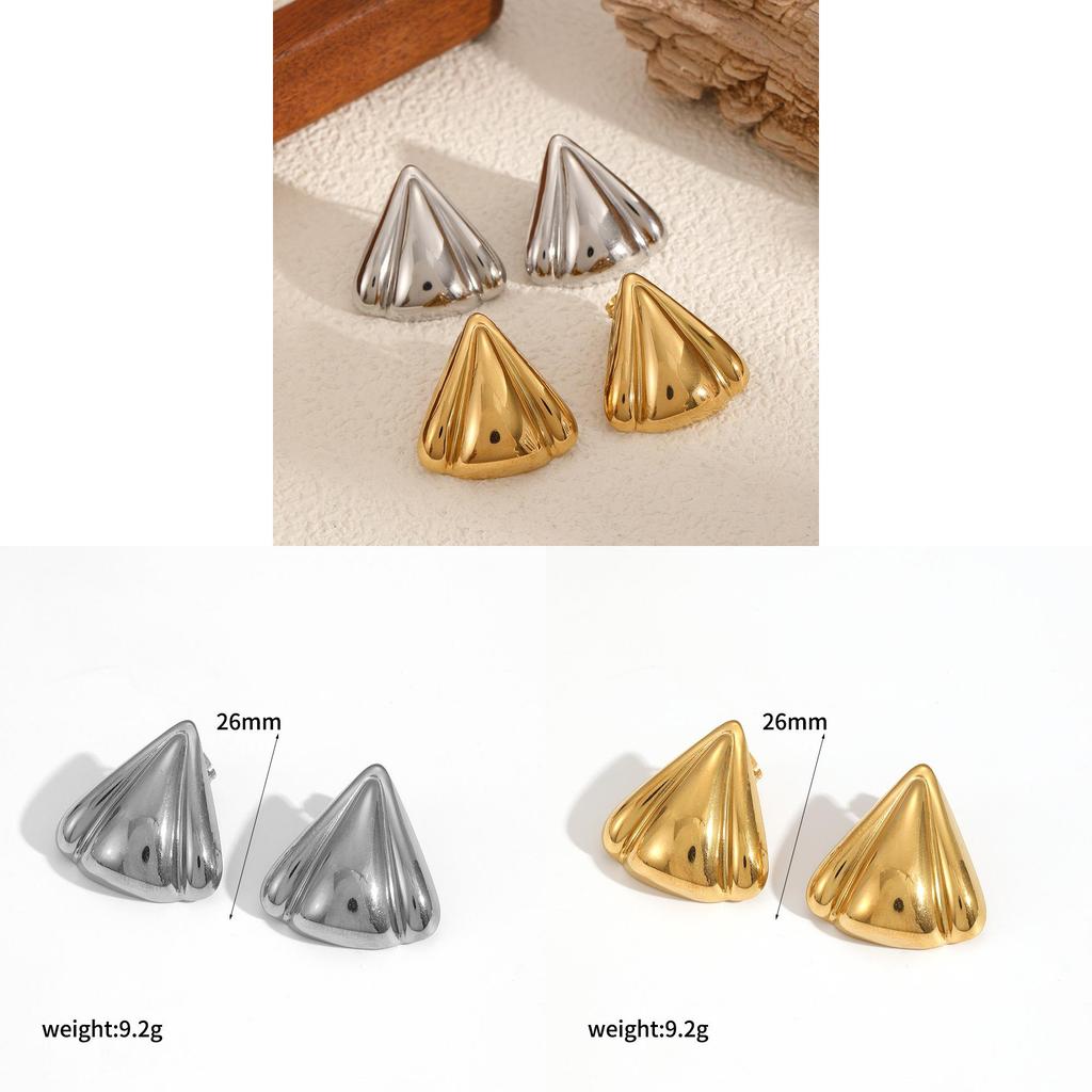 Geometric Stainless Steel Triangle Earrings For Women Fashion Jewelry