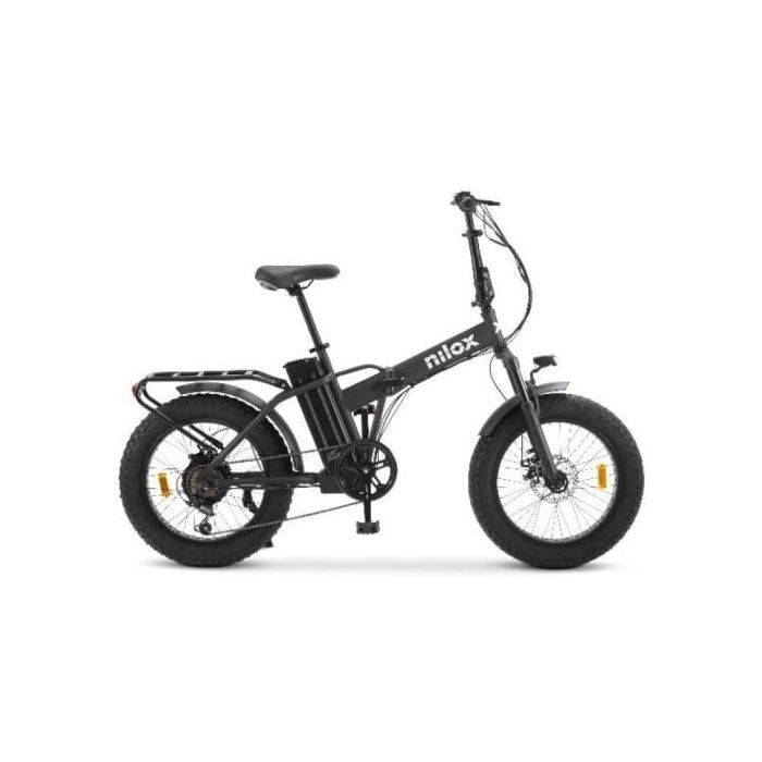 Bicicleta Eléctrica Nilox X8 Pro Plegable 250W 70km Autonomía 20" 6 Velocidades LCD Acero Negro