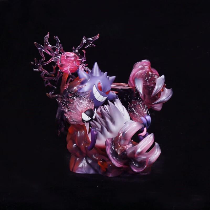 29cm Cartoon GK Fantasy House Gengar Evolution Group Hand-Made Model Family Desktop Ornaments Adorable Dolls Around Anime Gift