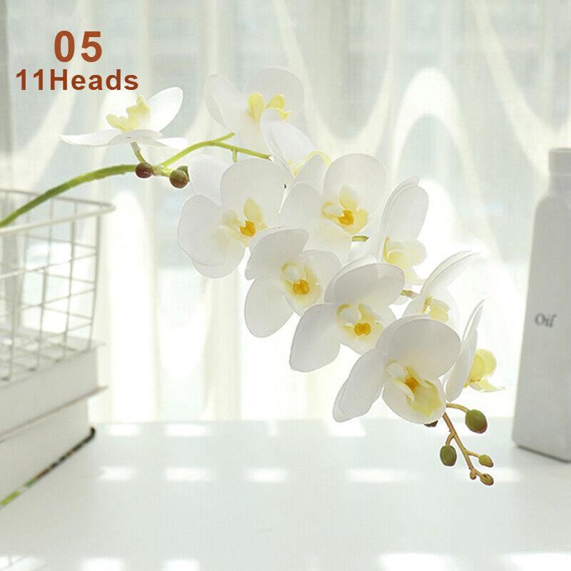 Artificial Butterfly Orchid Flower Bunch Fake Phalaenopsis Wedding Party Decor