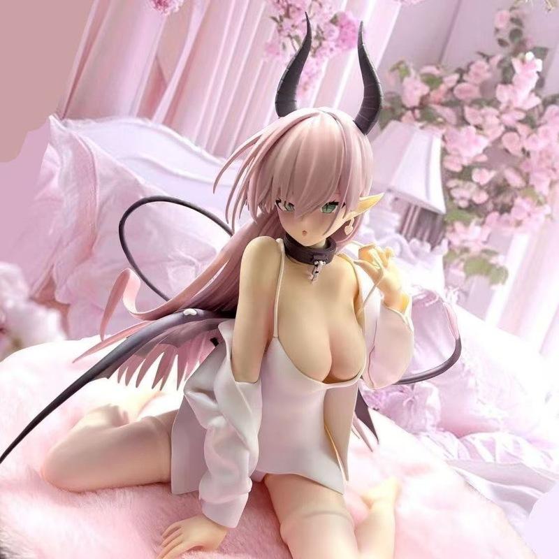 Yunyi Studio Authentic Anime Devil Girl Alice Figure Sitting Position Pajama Style Pvc Statue Desktop Decor For Anime Collectors
