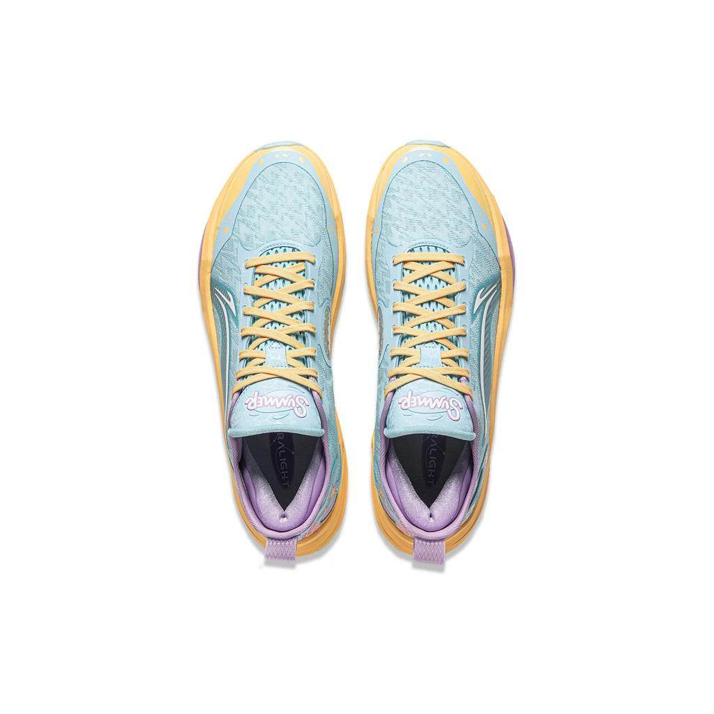 Li Ning Super Light 2024 Basketballschuhe Herren Niedrig geschnitten Eis erfrischend Blau ABAU011-7