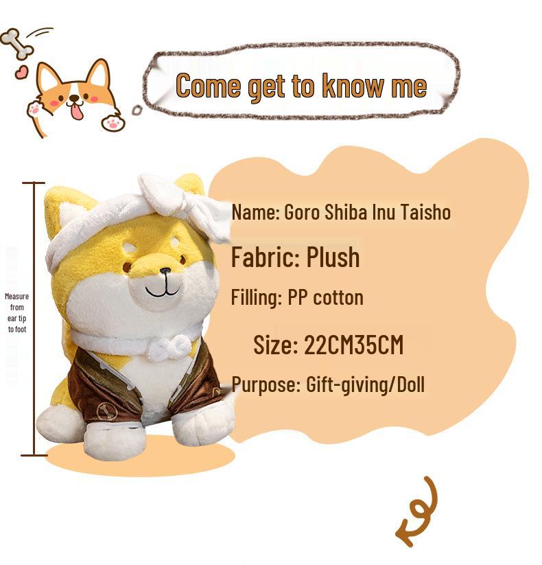 Inazuma Taromaru Plush: Cute Shiba Inu Anime Dog Doll