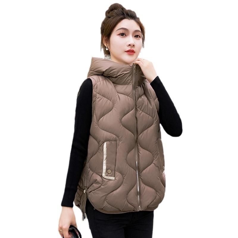 Autumn and winter new down cotton vest female students loose vest wear versatile vest vest jacket