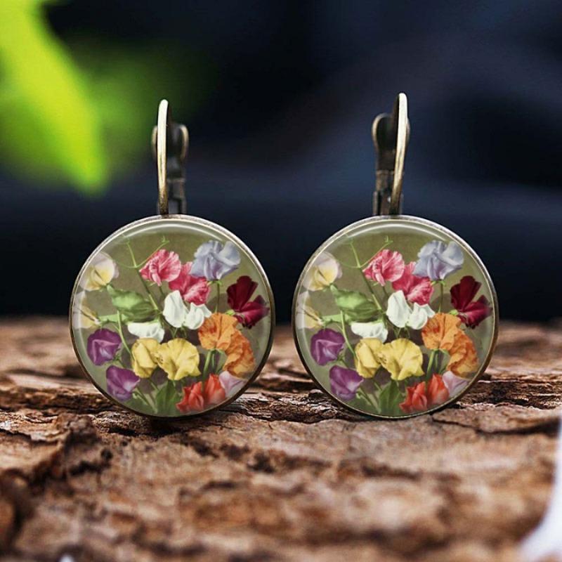 

Модные серьги Y2K Vintage Marigold Time Gem Flower Ear Buckle