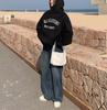 Women's Plush Thick Hooded Sweatshirt: Loose BF Style, Long-Sleeved, Oversized Jacket for Female Students & Couples Outfit