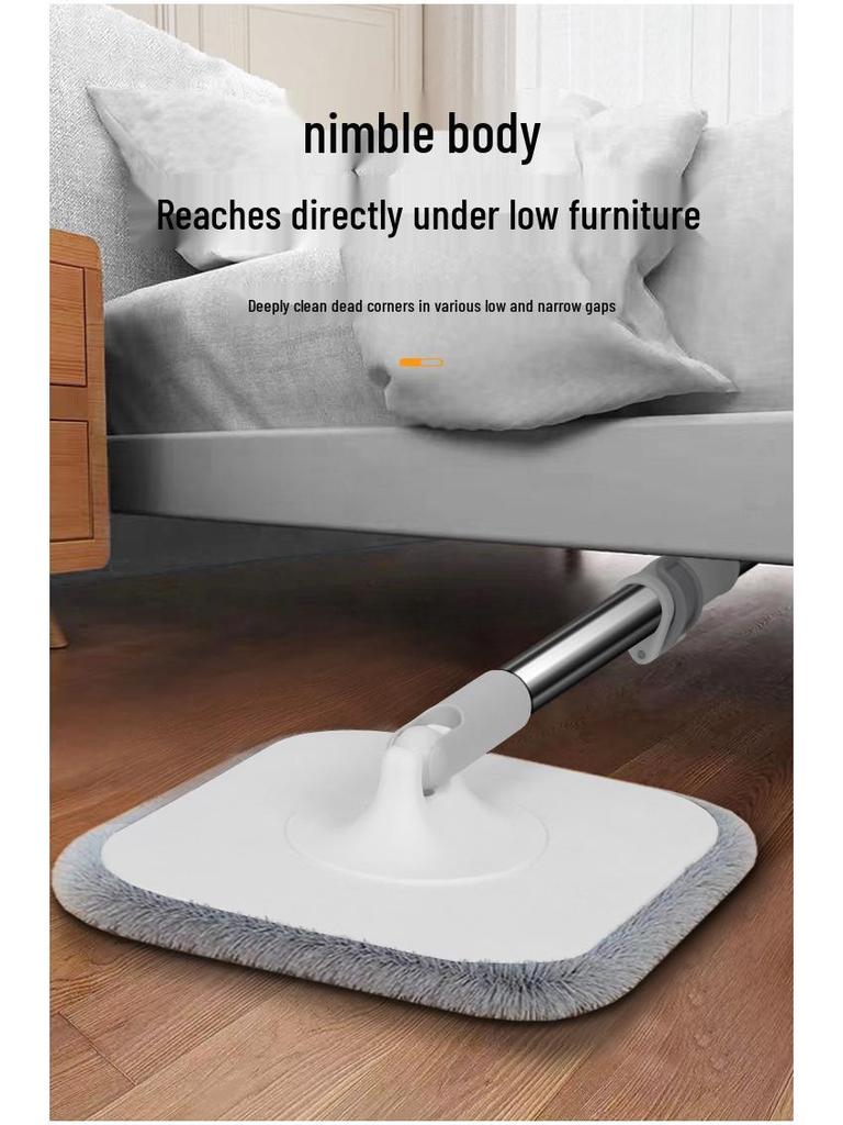 Hands-Free Spin Mop & Bucket with Efficient Dirt Separation and Water Absorption
