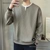 Men's Trendy Spring & Autumn V-Neck Faux Two-Piece Loose Sweatshirt