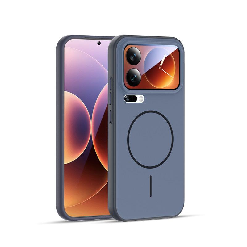 Suitable for Xiaomi Mi 11promax Mobile Phone Case, New Skin-feeling Contrasting Color 11 Magnetic Suction Large Hole All-inclusive Anti-drop Cover