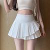 2026 Summer High Waist A-line Pleated Mini Skirt with Unique Irregular Design for Women