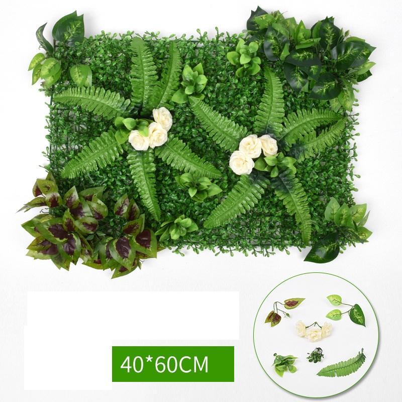 Lobby Decoration Artificial Wealth Leaves Jungle Green Plants Walls DIY Wedding 40 * 60cm Plastic Simulation Plant Wall