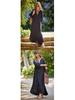 New Women's Cotton Linen Long Sleeve Cardigan Dress for Autumn and Winter