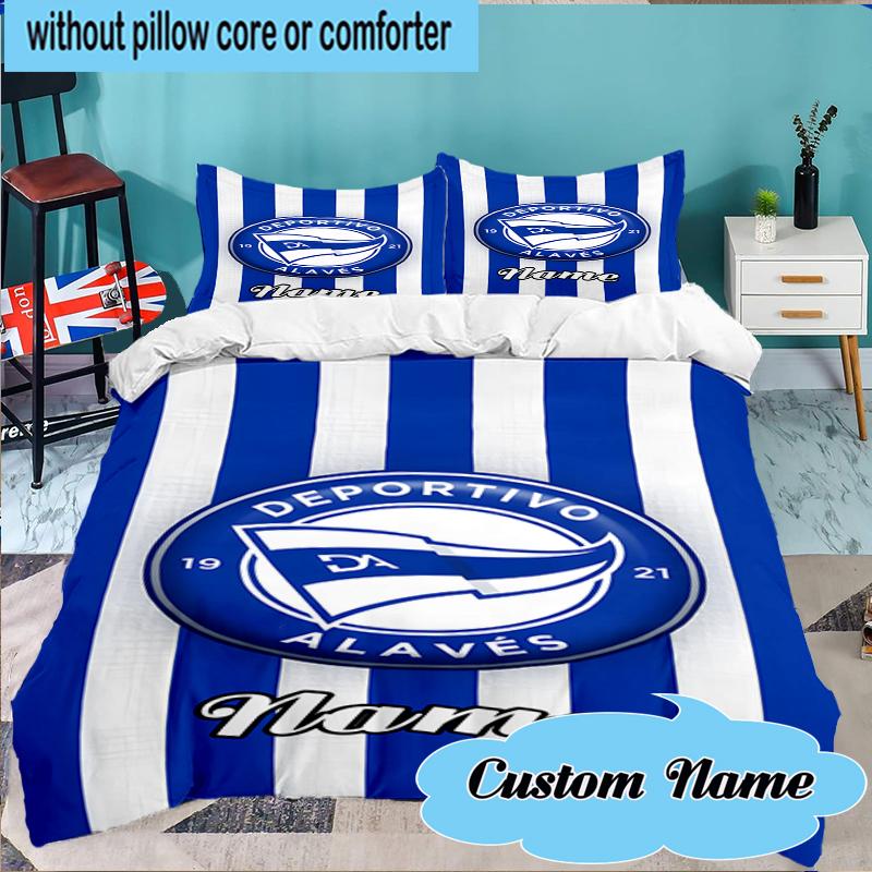 Custom Name Deportivo Fan Gear Bedding Set 3pcs, Bedding Set Including 1pc Duvet Cover And 2pcs Pillowcases for Bedroom, Dormitory Gift