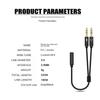 Cable Headphone Jack Headphone Cable 1 Female to 2 Male AUX Cable Cable Converter Y Splitter Cable