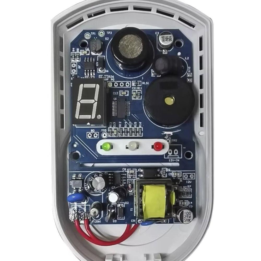 Digital Display Gas Detection System Temperature Humidity Sensors Plugs & Play Gas Alarm Kitchen