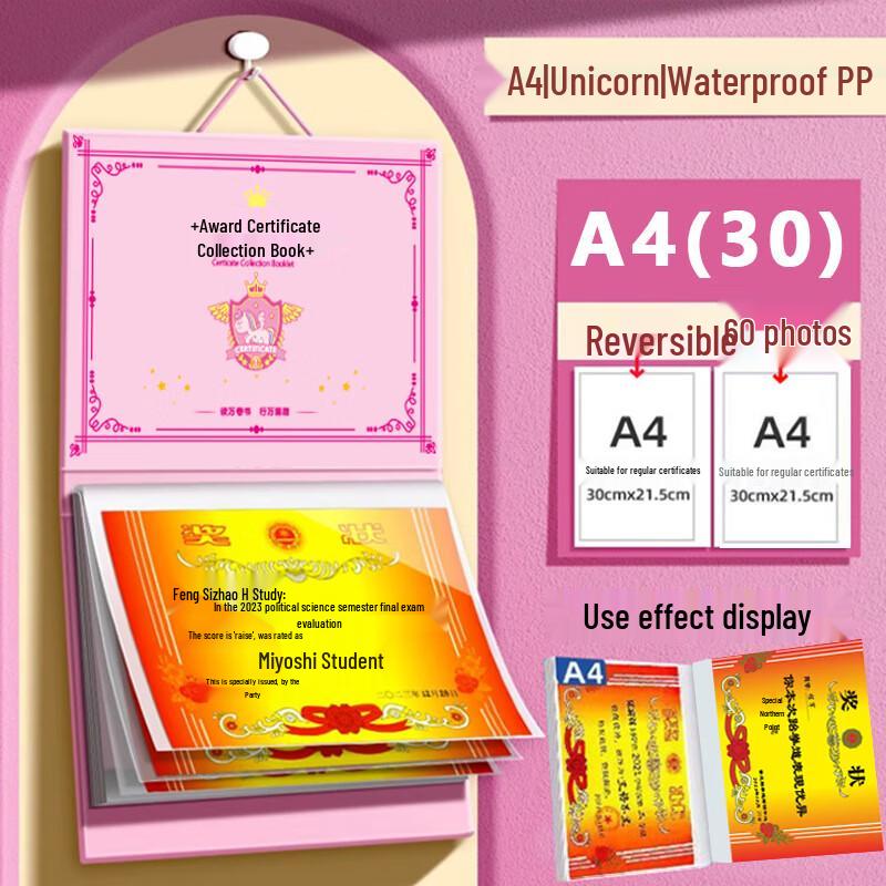Wall-Mountable Award Certificate Collection Album