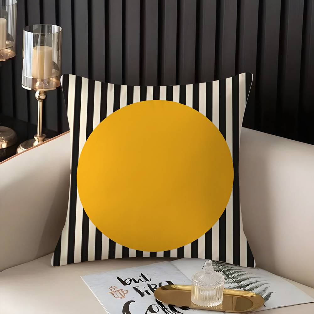 Abstract B-Bauhaus Geometry Pillow Case Home Dorm Chair Back Short Plush Double-sided Printing Office Nap Time Cushion Cover