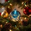 Strandhaus Innendekoration Akzente Meeresbewohner Weihnachtsbaumkugel-Ornament, 3D Meeresleben Hängedekoration, Baumschmuck mit Meeresmotiv Küsten-Weihnachten