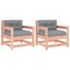 VidaXL Garden Chairs with Cushions Set of 2 Solid Douglas Wood, Lounge Chair, Outdoor Chair, Outdoor Seat, 825567