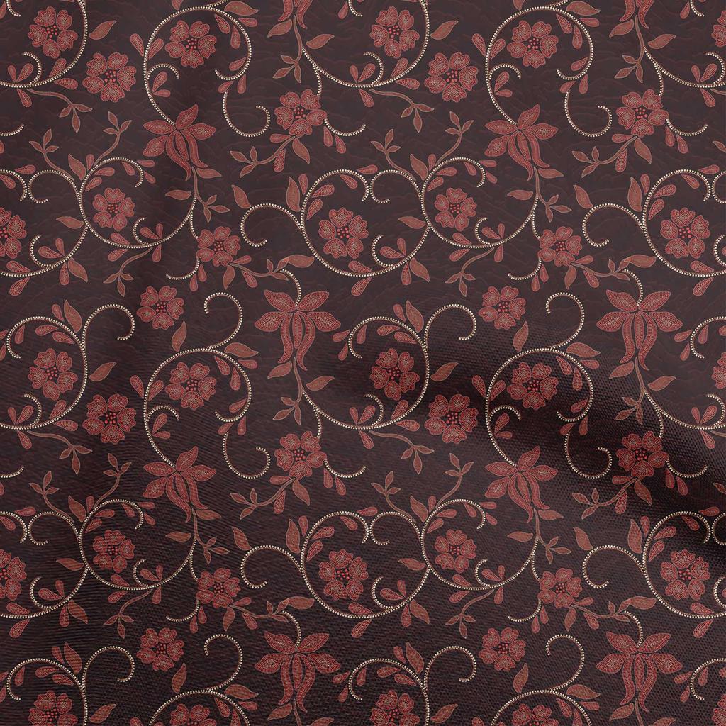 oneOone Cotton Flex Gray Fabric Dotted Floral Diy Clothing Quilting Fabric Print Fabric By Yard 40 Inch