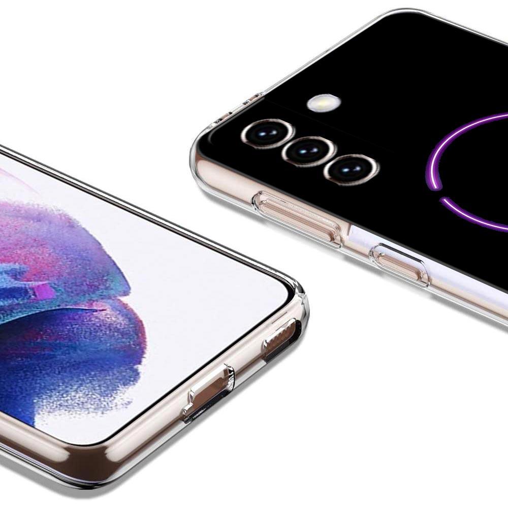 Flamingo Neon Flower Wave Art Phone Case For Samsung Galaxy S22 S21 S20 FE Ultra 5G S10 S10E S9 S8 Plus Note 10 20 Clear Cover