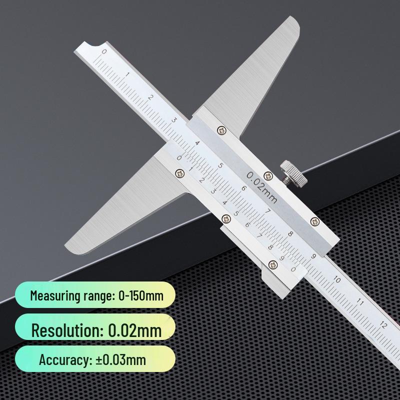 Guilin Vernier Depth Gauge - High-Precision Mechanical Hook Gauge (0-150mm, 200mm, 300mm)