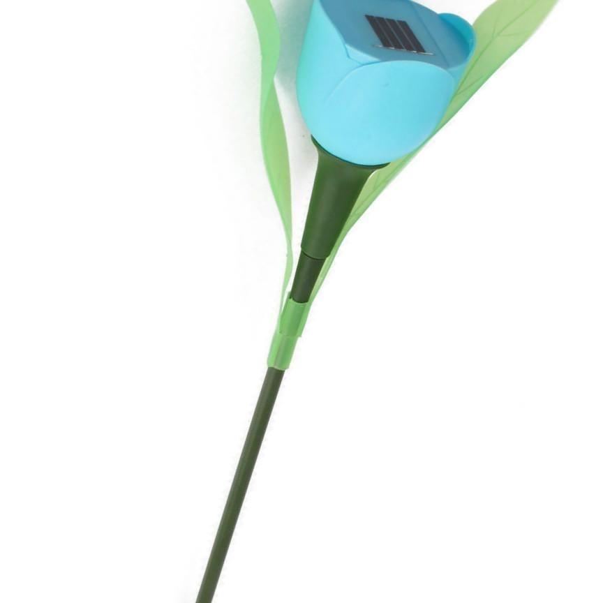 Vlux-009-1 Tulip Solar Led Lawn Light For Garden Decor Yellow Pink Red Purple Blue
