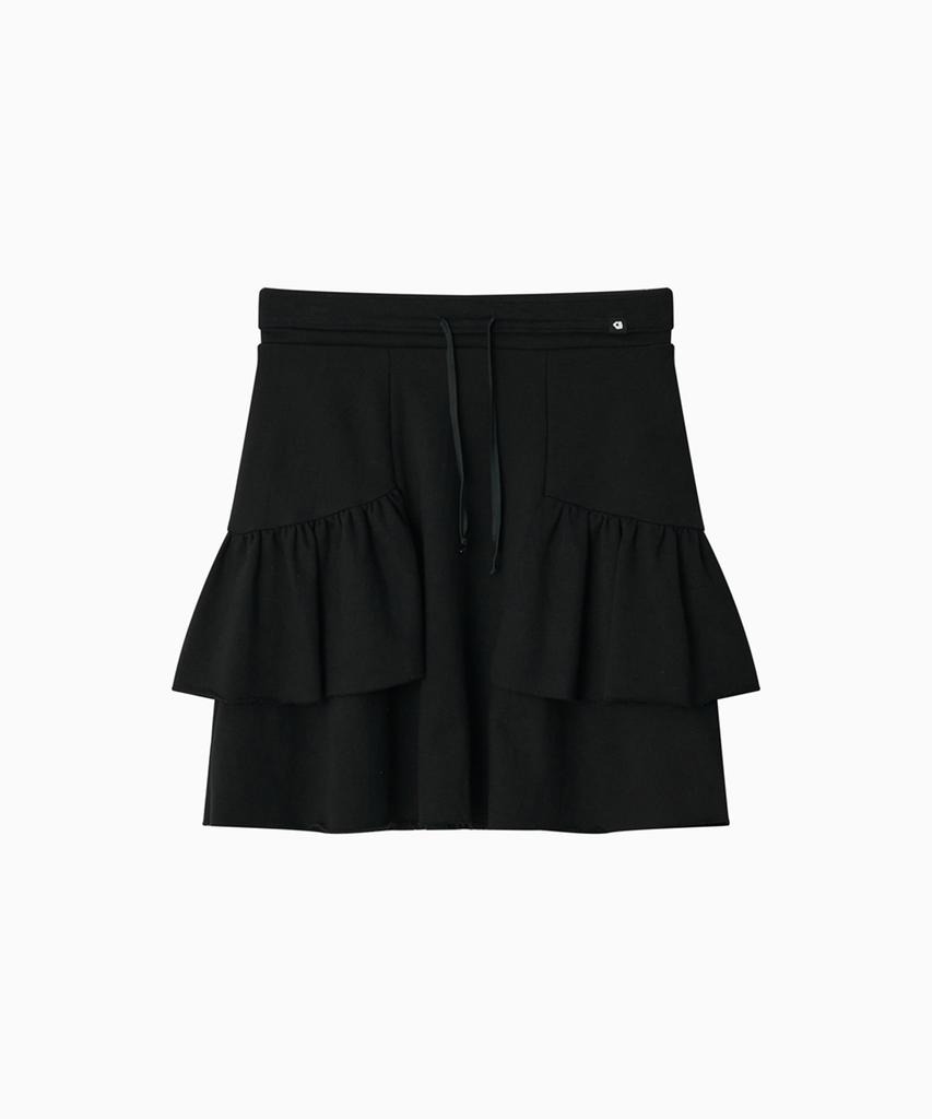 Ohesio Shirring Midi Banding Skirt, Black