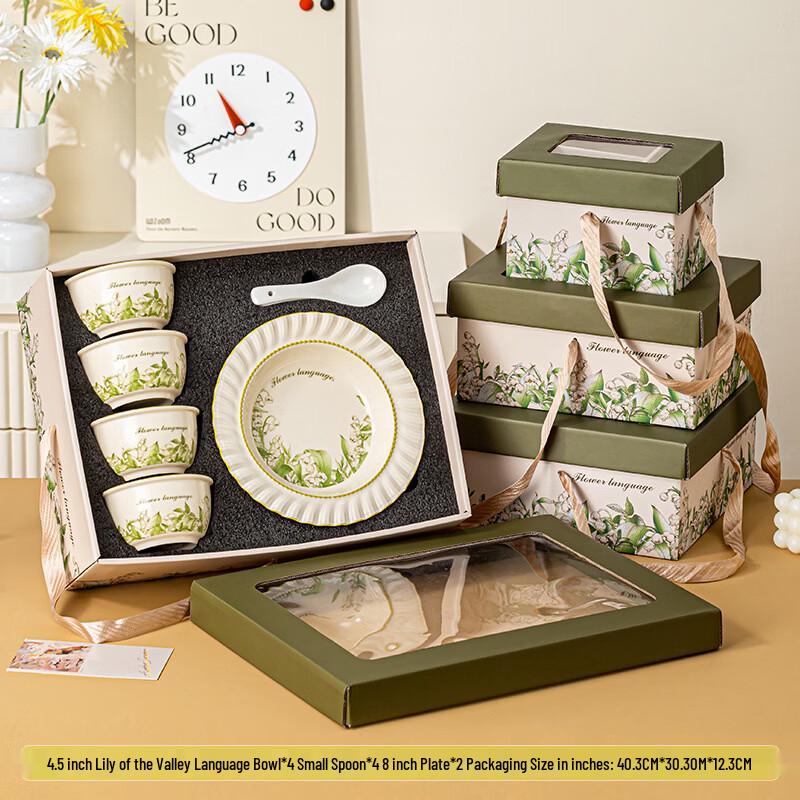 Abay Enamel Floral Dining Set