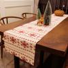 Christmas Table Runner  Vintage Polyester Tassel Triangle Snowflake Party Wedding Kitchen Table Fabric Home Coffee Table Decor