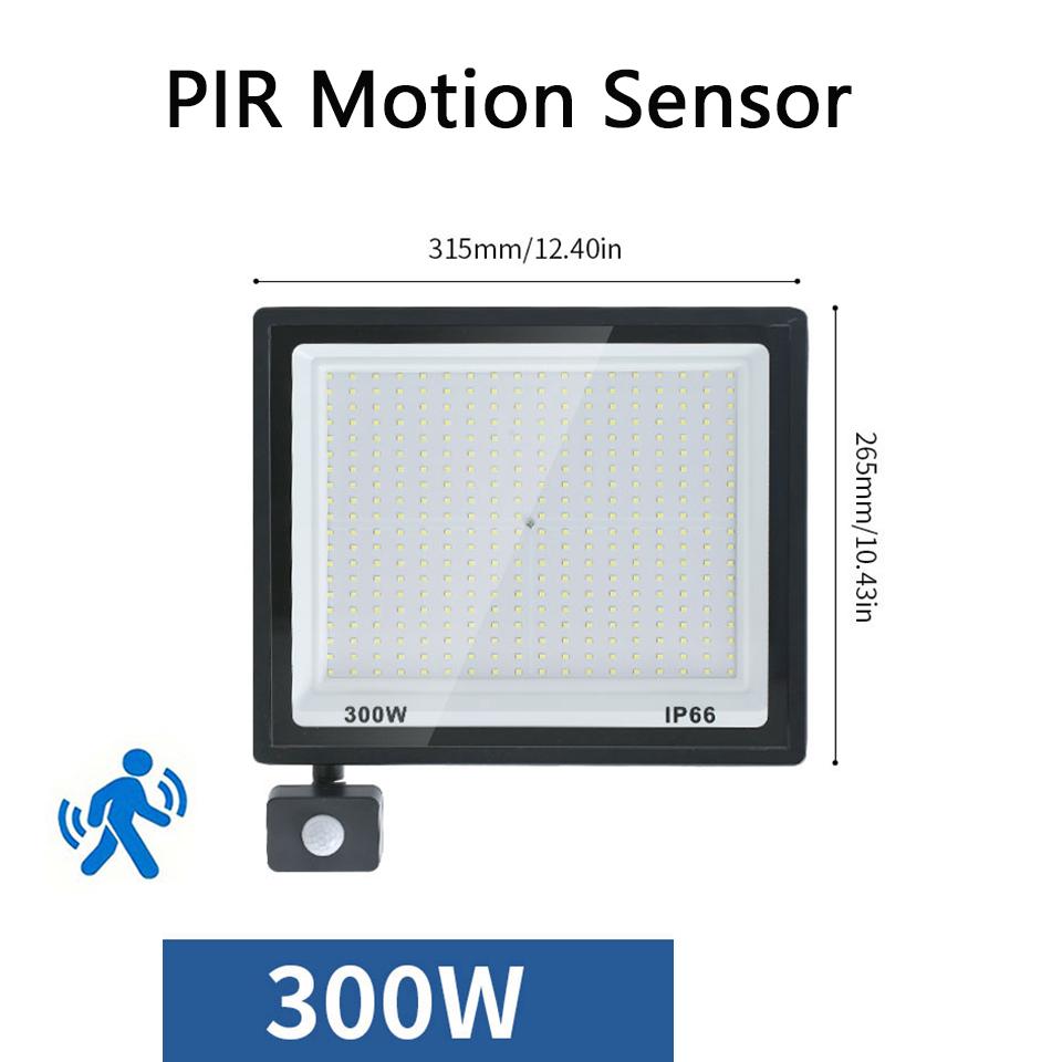 LED Floodlight Motion Sensor AC220V AC110V 10W-300W Waterproof Outdoor Projector Exterior Spotlight Outdoor lamp  Wall Reflector