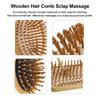 YUMENG Wooden Hair Comb Slap Massage Brush Hairbrush Airbag Massage Comb Anti-Static Hair Brush Scalp Massage Comb Hair Styling Tool