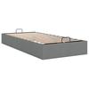 Ottoman Bed Without Mattress Dark Grey 90x190 Cm Fabric