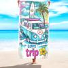 Sommer Strandtuch, Camper Design, weich und bequem, leicht und sandabweisend, hochsaugfähiges Badetuch 80x130cm