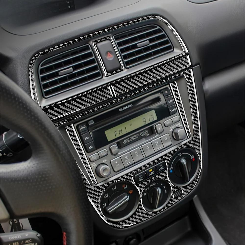 Carbon Fiber Style Center Console Sticker for Subaru Impreza WRX STI 2002-2004 LHD RHD Interior Trim Cover