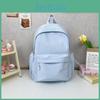 Color Solid Simple Student Backpack With Inner Compartments For Daily Commute