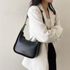 Small Designer Women's Black Bag Simple Retro Crossbody Bags Luxury Pu Leather Female Handbags Pure Color Bucket Shoulder Bag