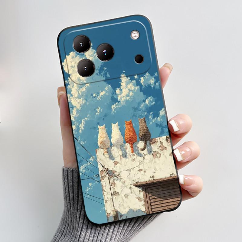 Casing For BlackView Wave 7C Phone Case Aesthetic Luxury Cute Cool Boys Girls Pattern Black Soft TPU Protective Shell Cover
